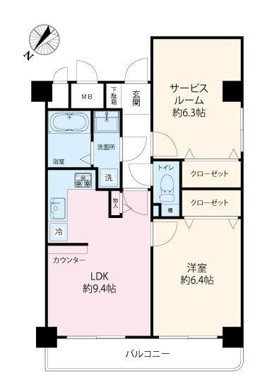 ステージグランデ市谷薬王寺 201 間取り図