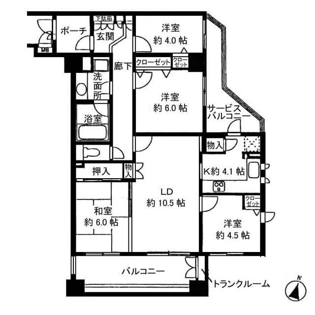 シーアイマンション池上 211 間取り図
