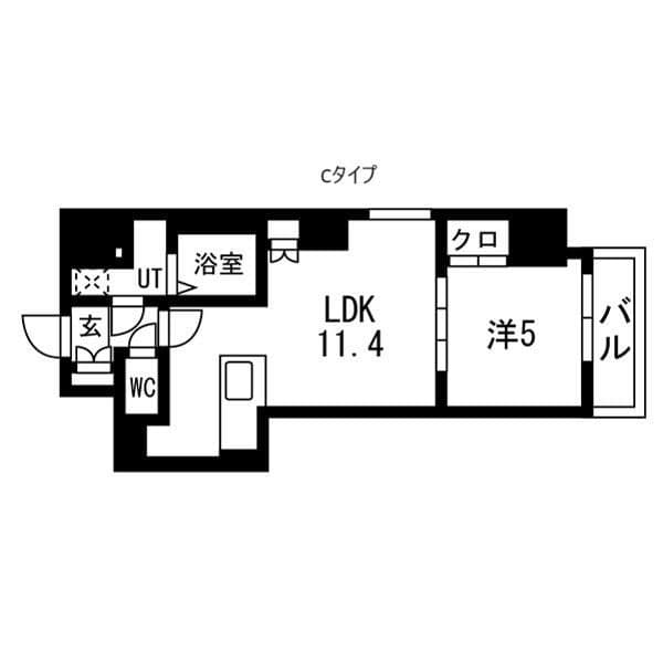 OAKLANCE秋葉原 1101 間取り図