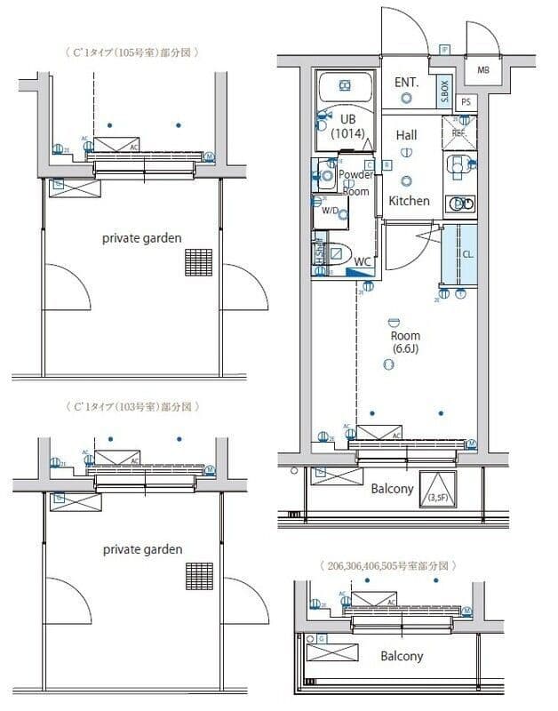 エストゥルース亀有 503 間取り図