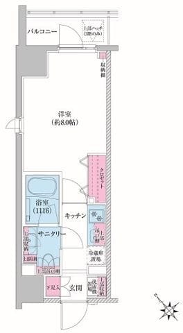 レジディア荻窪Ⅲ 0301 間取り図
