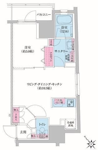 レジディア荻窪Ⅲ 0404 間取り図