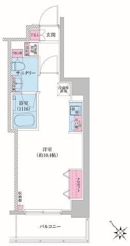 レジディア荻窪Ⅲ 0405 間取り図