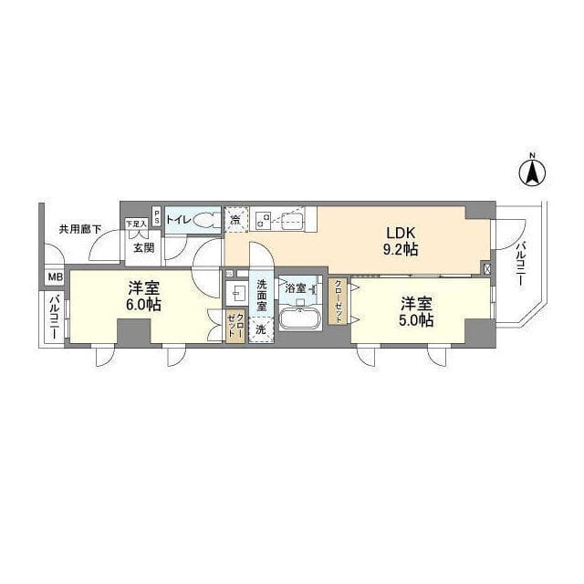 アジュールテラス中野新橋 501 間取り図