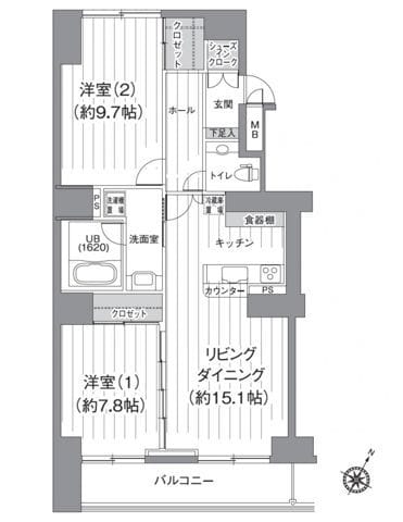 T's garden北柏 2号棟 604 間取り図