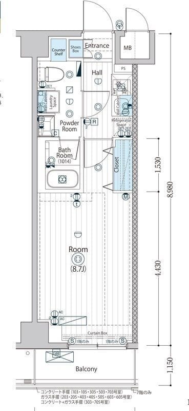 MAXIV川崎SOUTH DUE 105 間取り図