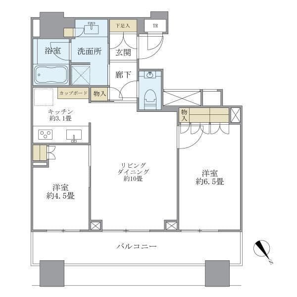 BrilliaTowers目黒サウスレジデンス 1501 間取り図