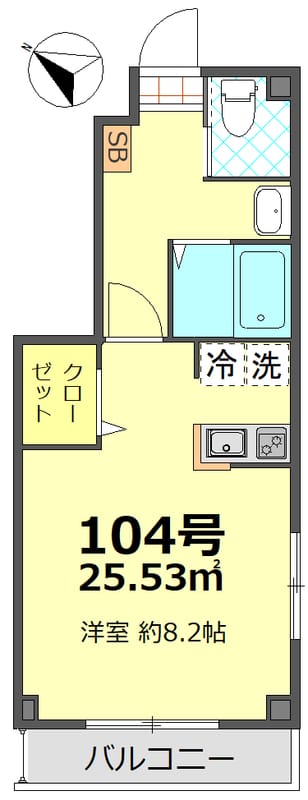 エステ阿佐ヶ谷 104 間取り図