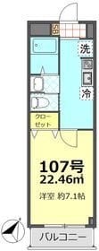 エステ阿佐ヶ谷 107 間取り図