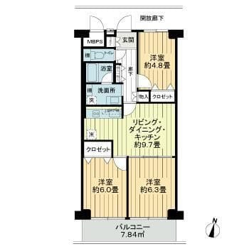 ニューライフマンション木場 0111 間取り図