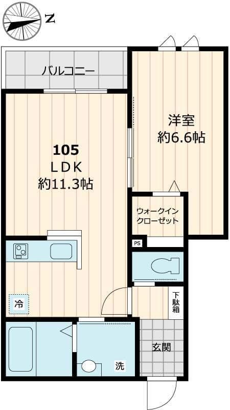 メゾン ベベ 105 間取り図