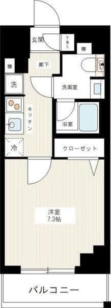 AZEST千住大橋 302 間取り図