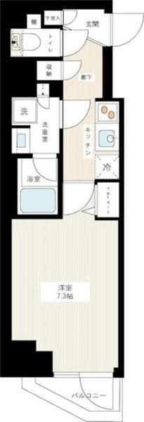 AZEST千住大橋 406 間取り図