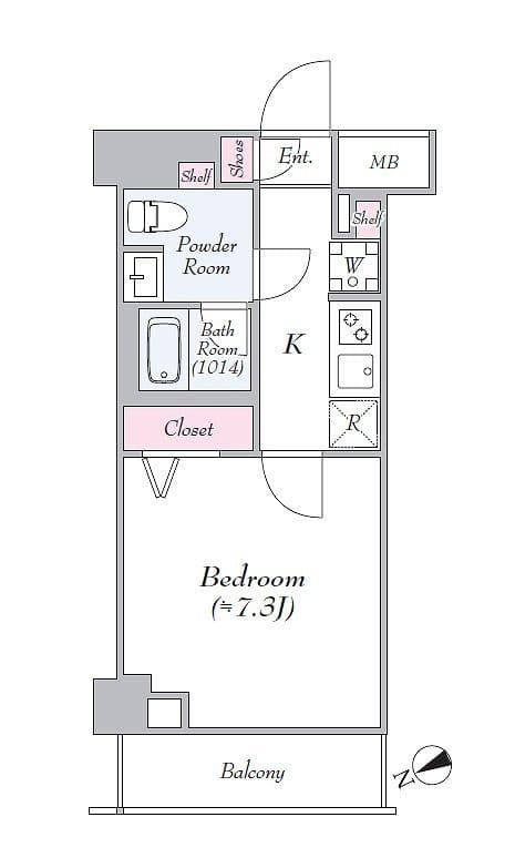 AZEST千住大橋 604 間取り図