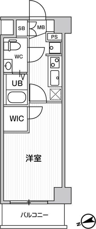 ジェノヴィア蒲田Ⅱスカイガーデン 803 間取り図