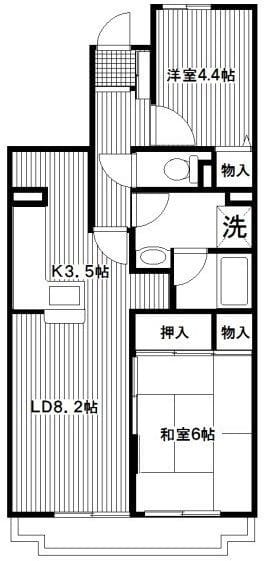 ヒルズ南戸塚3号棟 205 間取り図