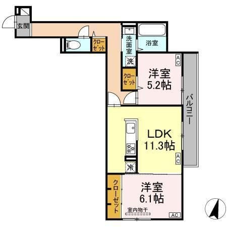 オードリーコート 205 間取り図