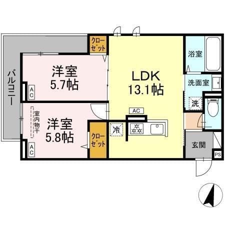 オードリーコート 301 間取り図