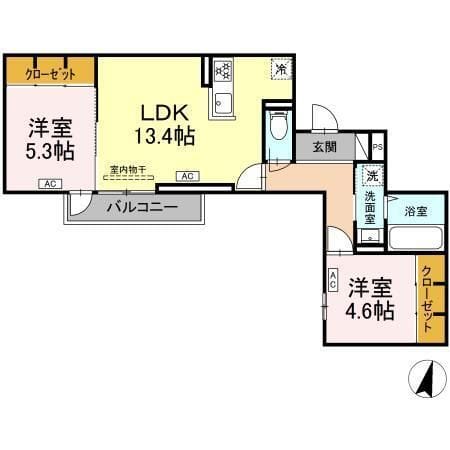オードリーコート 302 間取り図