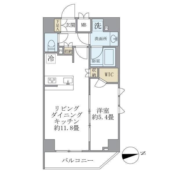 Premier秋葉原イースト 502 間取り図
