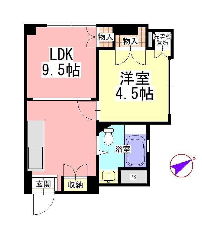 祐天寺住研コーポ 108 間取り図