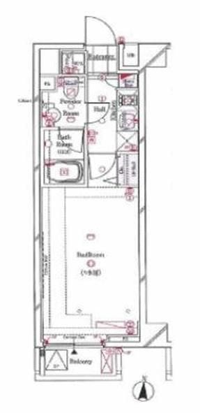 ガリシア菊川エストゥディオ 407 間取り図