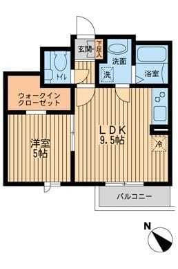 プロスペクト初台 0304 間取り図