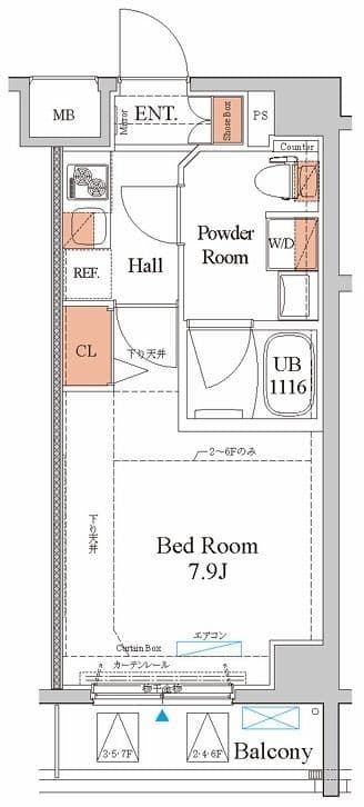 エストゥルースプラス押上Ⅱ 302 間取り図
