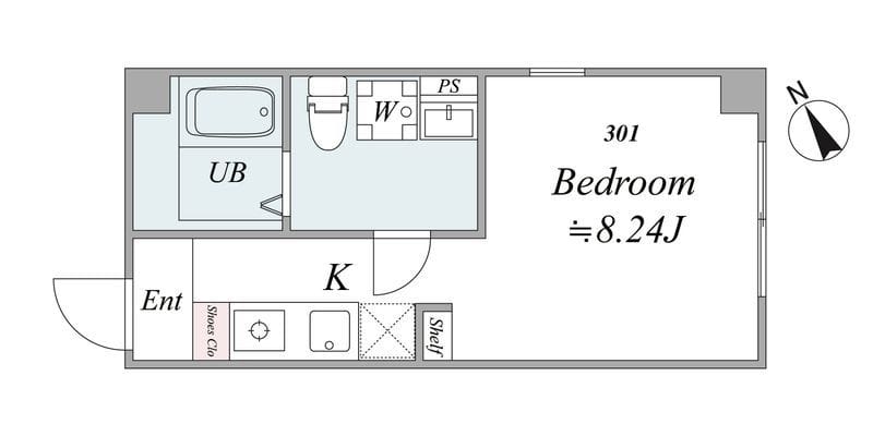 グランヒルズ蒲田 301 間取り図
