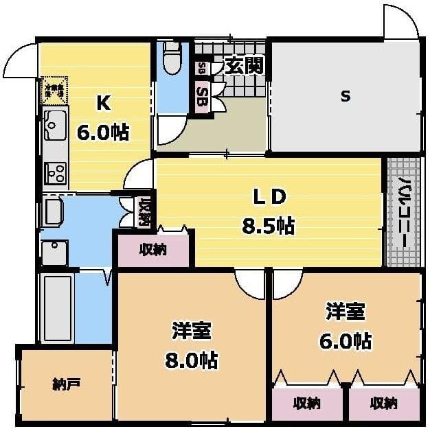 Hana House 101 間取り図