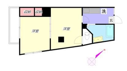 マンション美和 301 間取り図