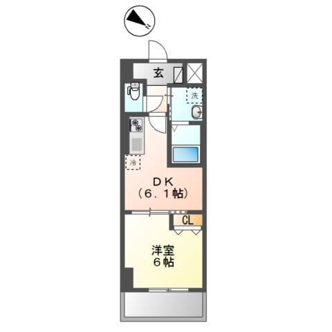 フローラ小石川 205 間取り図