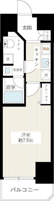 ブライズ亀戸 803 間取り図
