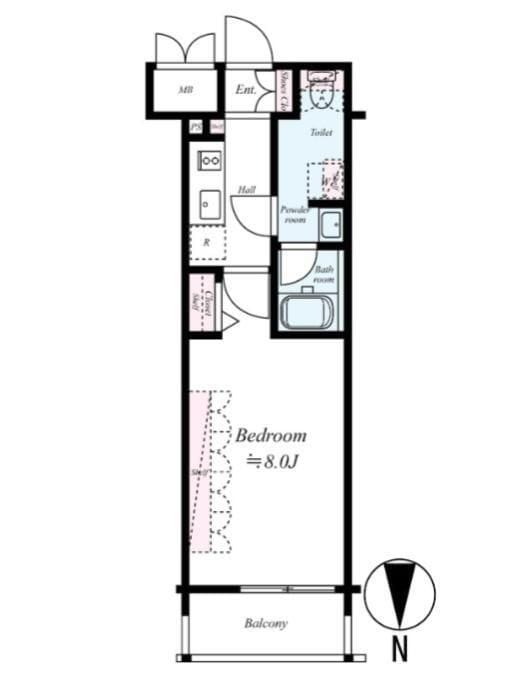 ブライズ亀戸 804 間取り図