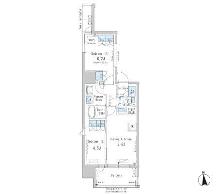 パークアクシス新御徒町East 1003 間取り図