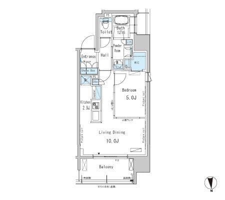 パークアクシス新御徒町East 1202 間取り図