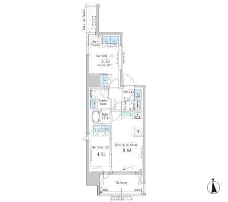 パークアクシス新御徒町East 603 間取り図