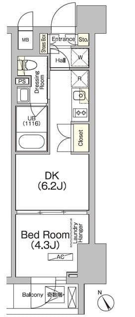 JPnoie門前仲町 302 間取り図