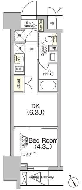 JPnoie門前仲町 703 間取り図