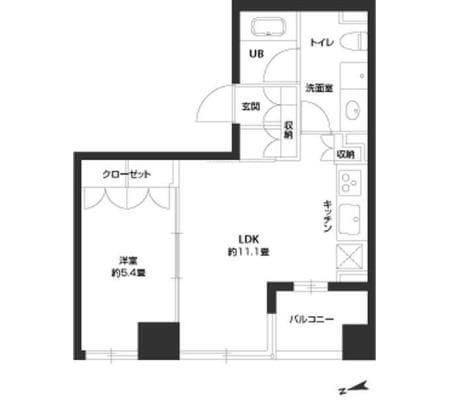 パークキューブ銀座イースト 402 間取り図