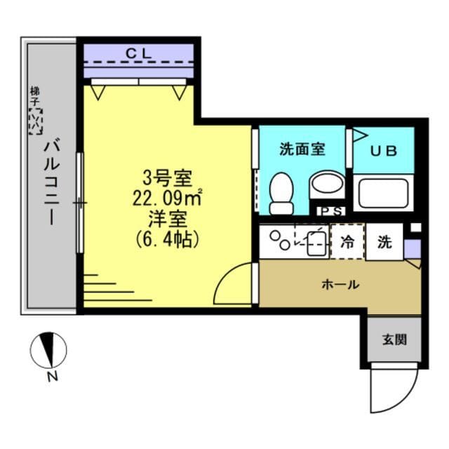 CS千住新橋 303 間取り図