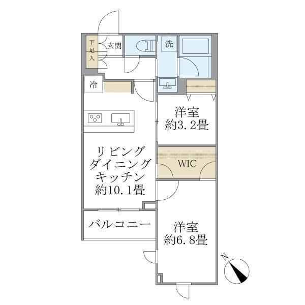 La Perla Meguro-HigashiyamaII 105 間取り図