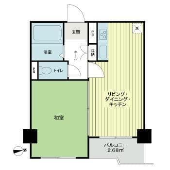 ウエスト早稲田マンション 0310 間取り図