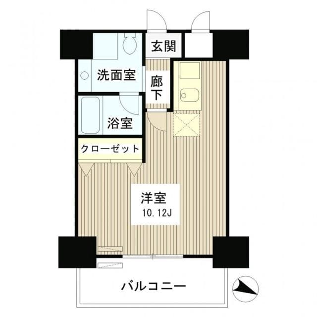 レジディア麻布十番Ⅱ 0102 間取り図