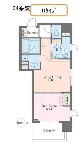 エクセレンシア駒込 604 間取り図