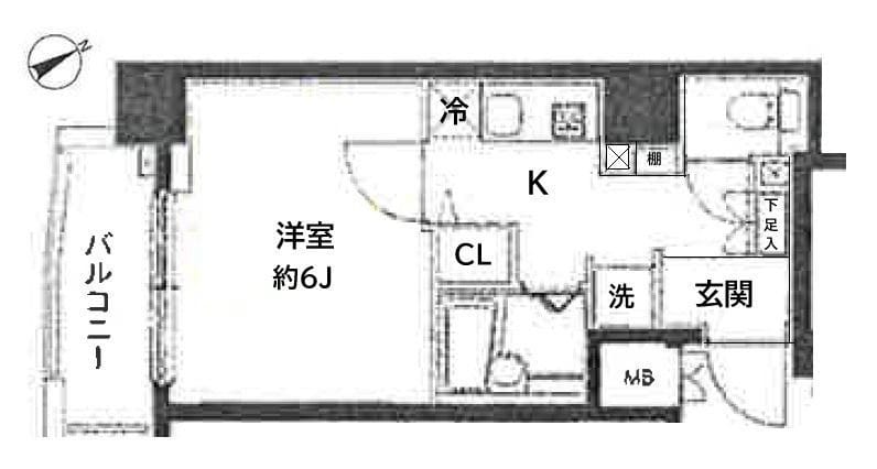 ジュエル京橋 904 間取り図