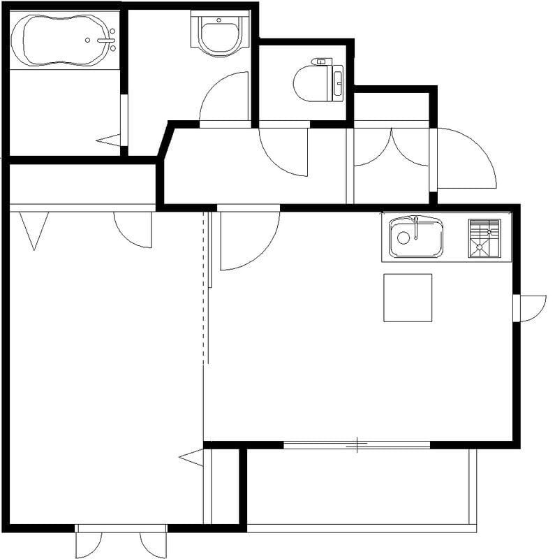 リュクスミレ N1 間取り図
