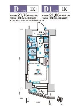 リヴシティ初台 803 間取り図