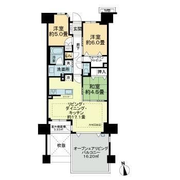 ヴェレーナシティ パレ・ド・プラージュ 0413 間取り図