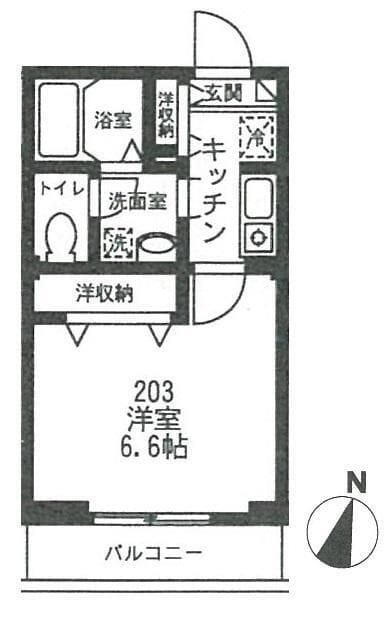 テラスド代々木 I 203 間取り図